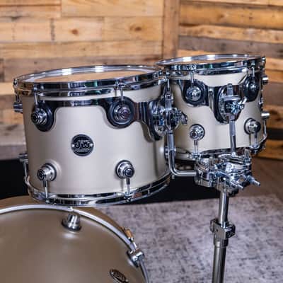 DW Performance Series 4-Piece Shell Pack - Hard Satin Lacquer - Gold Mist image 9