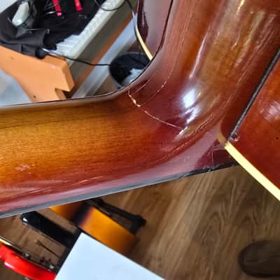 Höfner 456 German Vintage Archtop - Born on Jan 25th, 1960 - Beautiful Flamed Maple - Pro Setup (2,3mm Action) image 14