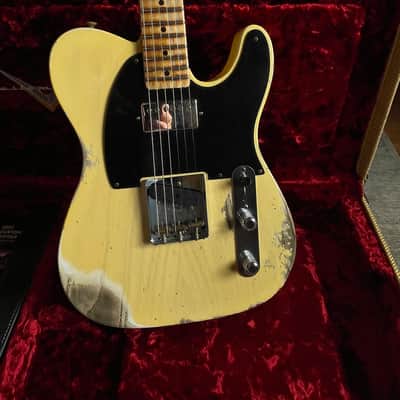 Fender télécaster 2021 - Fender MBD Limited 1952 Telecaster Humbucker Heavy Relic Nocaster Blonde image 14