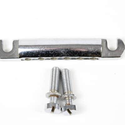 1973 Vintage Gibson SG Standard/Les Paul/ES325/L6S/Marauder Lightweight Stopbar Tailpiece Chrome W.Germany 1970s Early Norlin Era image 1