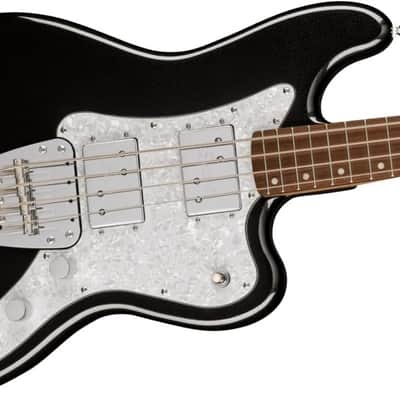 Squier Paranormal Rascal Bass HH Metallic Black Short Scale 4-String Elec image 3