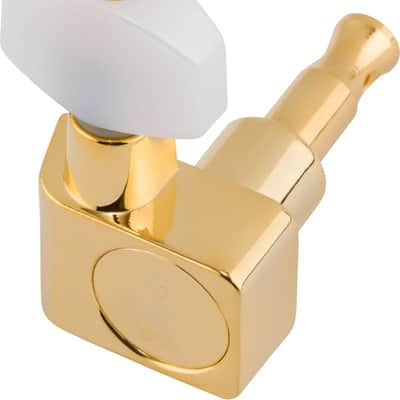 FENDER - Deluxe Cast/Sealed Guitar Tuning Machines with Pearl Buttons (Set of 6)  Gold - 0990846200 image 2