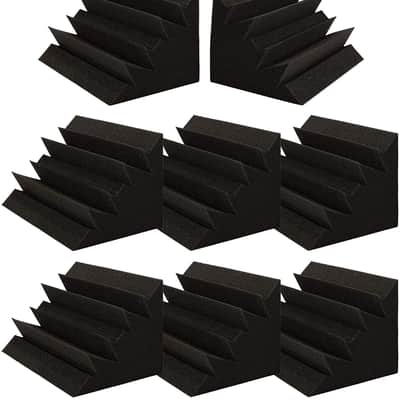 12" x 7" x 7" Bass Traps Acoustic Foam 8 Pack Acoustic Panels Bass Traps Corner Studio Foam image 1
