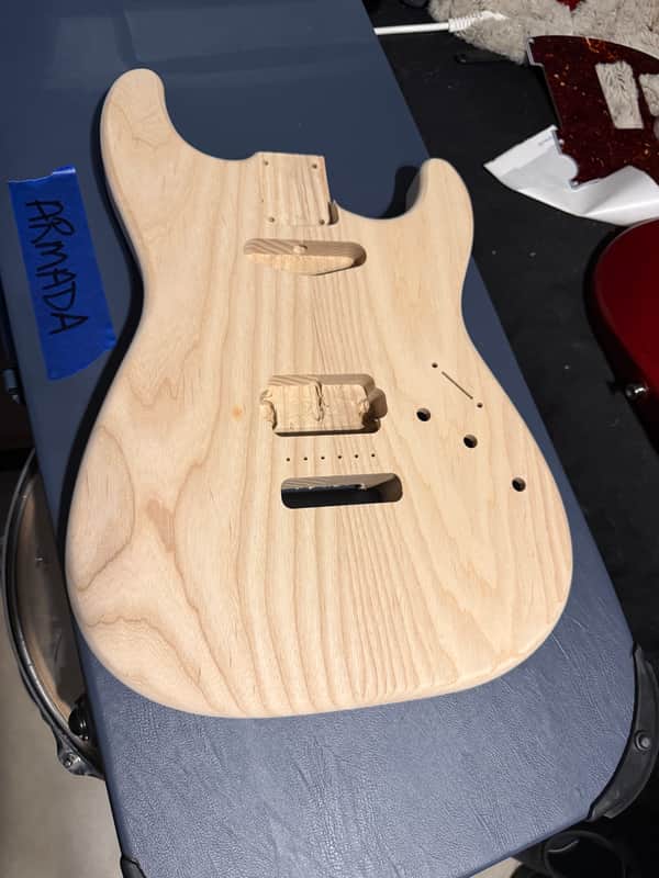 T's ToneShed raw Strat body HS New - Unfinished image 1