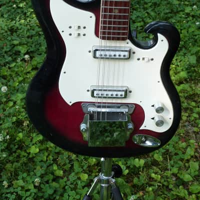 Sekova 12 string electric cherry sunburst 1960's sunburst image 2