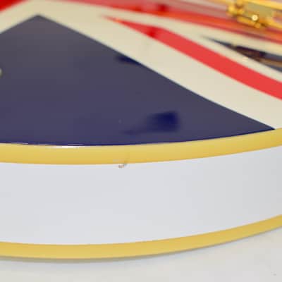 2014 Epiphone Union Jack Sheraton (Model E212T) Semi-Hollow Electric Guitar w/ Case & COA image 7