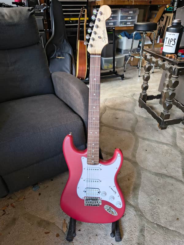 Fender Squier Debut Series Stratocaster HSS Electric Guitar 2026 - Satin Red image 1
