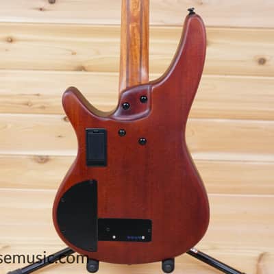 Ibanez SRH500F-NNF Bass Workshop Fretless Soundgear - Natural Browned Burst Flat image 2