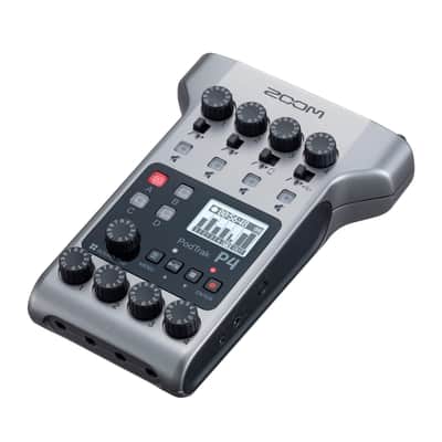 Zoom PodTrak P4next Podcast Recorder Bundle with 2 Mic Packs & Boom Arms image 6