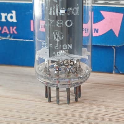 Very rare 1971 NOS NIB La Radiotechnique EZ80 6v4 MULLARD label super strong perfect balanced best rectifier for Vox AC4 image 5