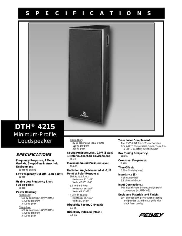 Peavey DTH 4215 | Reverb