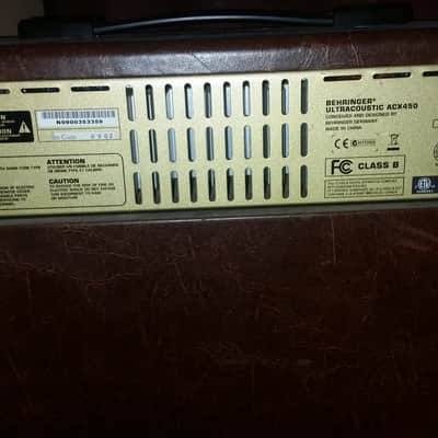 Behringer Ultracoustic ACX450 45-Watt 2-Channel Acoustic Guitar Amp Antique Brown image 2