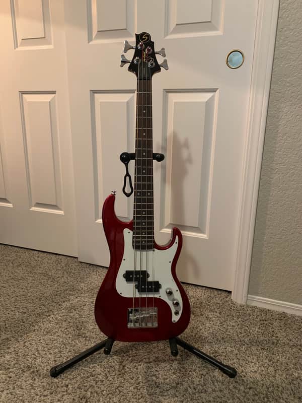 Samick Corsair MCR-1 Mini Bass Guitar - Red image 1