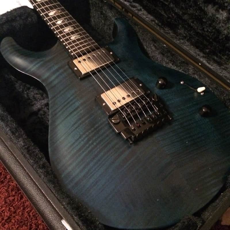 Caparison Angelus HGS Pre-Pro Trans Blue w/BKP Rebel Yells image 1