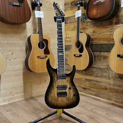 ESP E-II M-II 7-NT 7-String MIJ - Ebony FIngerboard, Dark Brown Natural Burst image 2