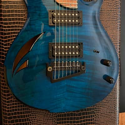 Artinger Custom 7 string semi hollow built for Chris Letchford Hawaiian Ice image 1