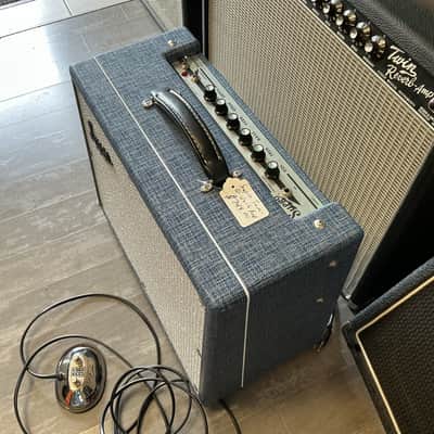 Supro 1622RT Tremo-Verb 25W 1x10 Combo 2015 - Present - Blue Rhino Used plus foot switch image 3