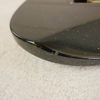 Moon Katze HSH Superstrat 1980s Black Gold Sparkle PGM MIJ image 20