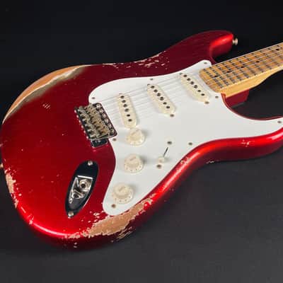 Fender Custom Shop 1958 Stratocaster, Heavy Relic-Faded Aged Candy Apple Red image 3