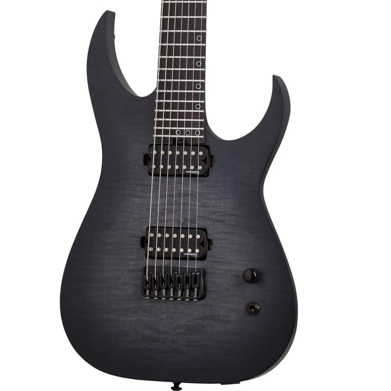 Schecter Keith Merrow KM7 MKIII Electric Guitar, 7-String, Tri-Black Burst image 1