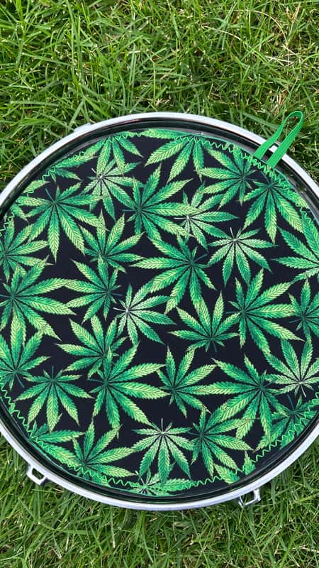 10" reversible Drum Bunny cotton drum cover - partial mute - dampener - compare to Big Fat Snare Drum Quesadilla, Drum Tortilla image 1