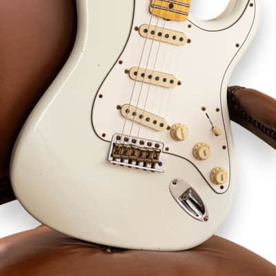 Fender Custom Shop 1969 Stratocaster Journeyman Faded Aged Olympic White image 14