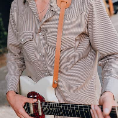 Vintage 60s Strap / Shoulder Pad / Leather Guitar Strap / Three Colourways image 7