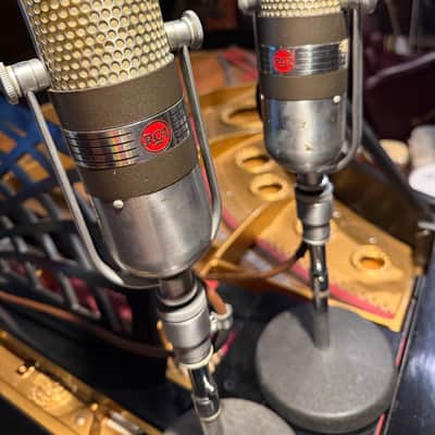 RCA 77-DX Ribbon Microphone Pair 1960s - Silver / Red Badge image 5
