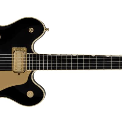 Gretsch Broadkaster LX Center Block with String-Thru Bigsby and Gold Hardware Ebony FB Black with Bag image 1
