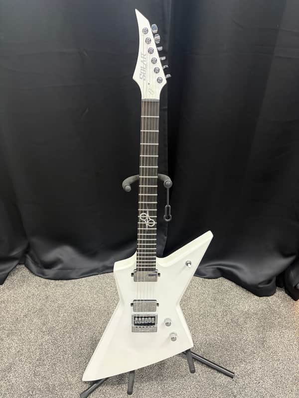 Solar E1.6Vinter Pearl White Matte Electric Guitar image 1