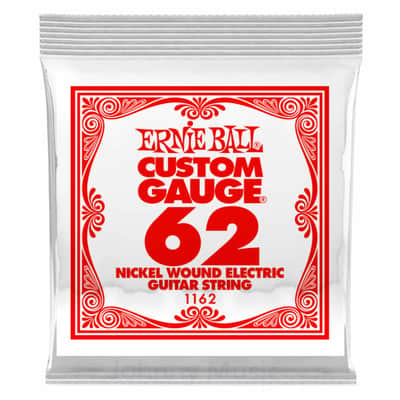 .062 Custom Gauge Electric Guitar Single String Nickel Plated Wound On Tin Plated Steel Hex Core image 1