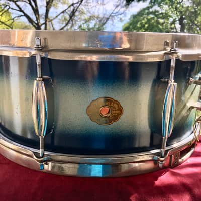 Slingerland 1940s Radio King Blue & Silver Duco Painted Lacquer image 14