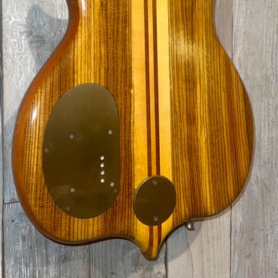 1979 Alembic Series 1, 4 String Bass, Stunning Natural Zebra Wood, LED Fret Lights, Very Nice Bass ! image 11