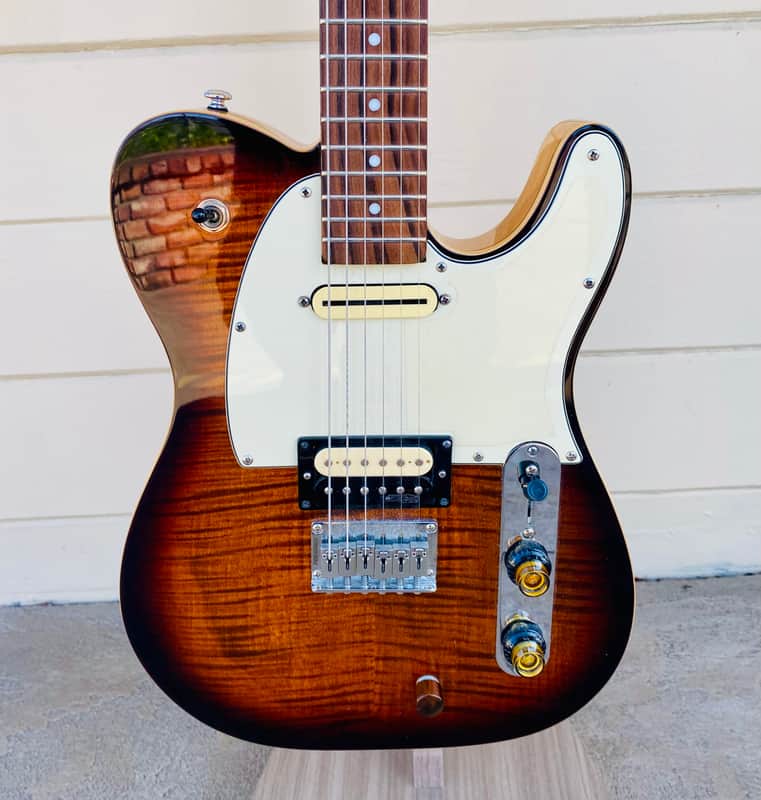 MICHAEL KELLY HYBRID TELE STYLE ELECTRIC GUITAR W/FISHMAN PIEZO PICKUP W/ BAG image 1