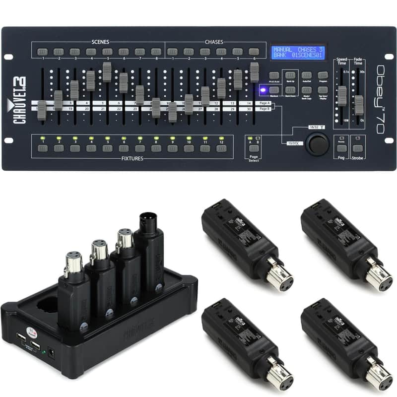 Chauvet DJ Obey 70 384-Ch DMX Lighting Controller with 7 Fixture Wireless System image 1