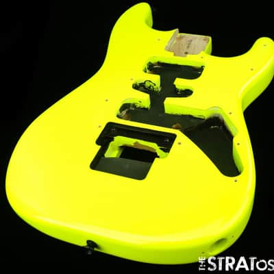2017 Charvel So-Cal Pro Mod BODY Guitar HSH HH Route Guitar Parts Neon Yellow image 2