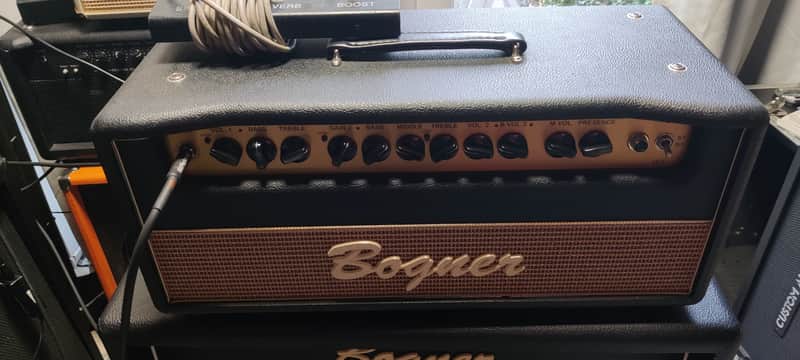 Bogner Shiva EL34 2-Channel 80-Watt Guitar Amp Head - Black with Green Back Panel image 1
