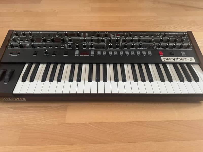 Sequential Prophet-6 49-Key 6-Voice Polyphonic Synthesizer 2018 - 2020 - Black with Wood Sides image 1