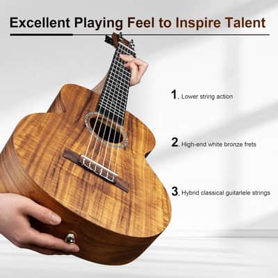 6 String Guitar Beginner Travel Guitar Gigbag Kit image 3