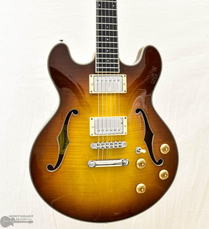 Eastman T185MX All Solid Wood Electric Thinline - Goldburst image 1