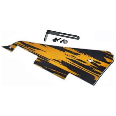 Tawny Stripe LP Guitar Pickguard with Black Stainless Steel Bracket and Steel Mounting Screws for USA Les Paul image 4