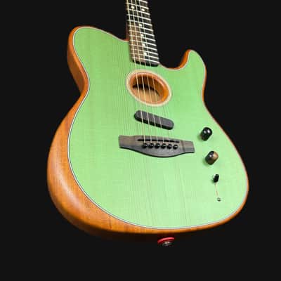 Fender Acoustasonic Telecaster Guitar in Surf Green w/ Deluxe Gigbag image 6