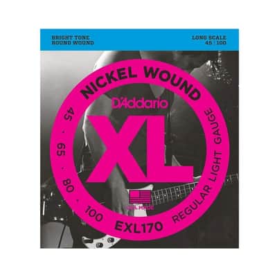 D'Addario EXL170 Nickel Wound Bass Guitar Strings (45-100, Regular Light Long Scale) image 1