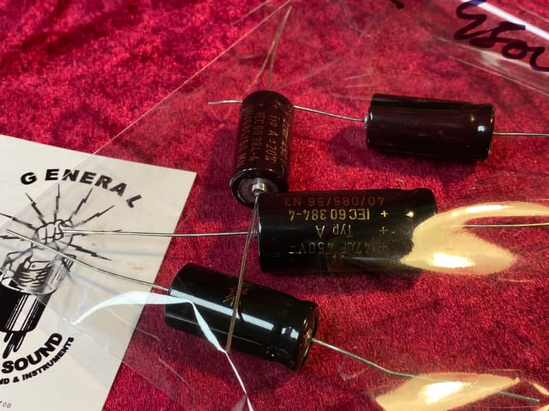 F&T Fender Deluxe Reverb filter  capacitors  450 v made in Germany