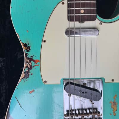 Fender Custom Shop '60 Reissue Heavy Relic Aged Seafoam Green Over 3-colour Sunburst image 5