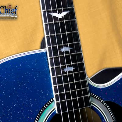 Esteban American Legacy Starlight Limited Edition Acoustic Electric Guitar Blue Sparkle image 6