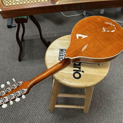 Kentucky KM-272 Deluxe Oval Hole A-Style Mandolin Transparent Amber w/ Case image 7