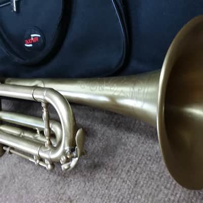 Professor Romeo Orsi Vintage c1950s Brushed Brass Professional Trumpet In Excellent Condition image 1
