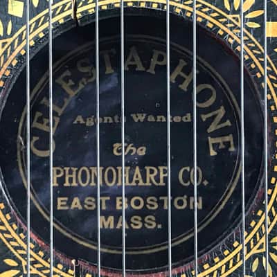 1912 Phonoharp Celestaphone Vintage Marxophone Antique Zither Spring Harp Keyboard Hammer Dulcimer image 5