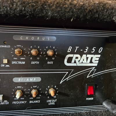 Crate BT-350 "ThunderBass" 350-Watt Rackmount Bass Amp Head 1990s - Black image 3